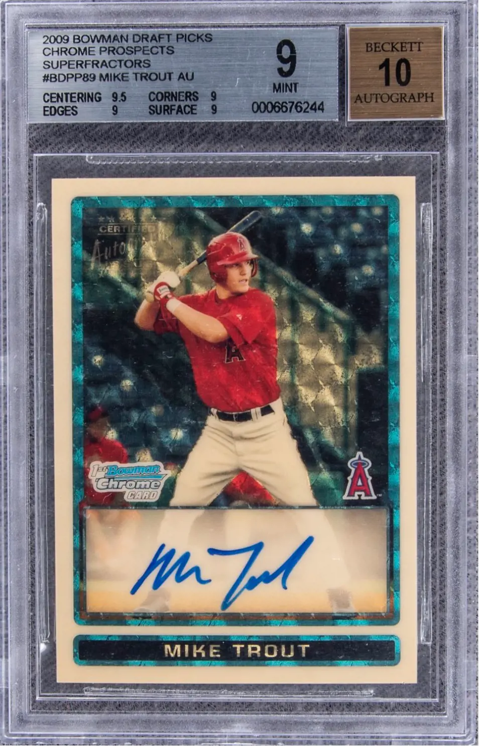 Mike Trout Rookie Card sold by Goldin Auction for almost $4 million.