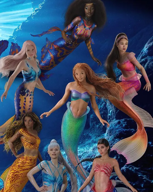 The Little Mermaid Ariel has six elder sisters in the live-action film. The seven sisters represents seven seas