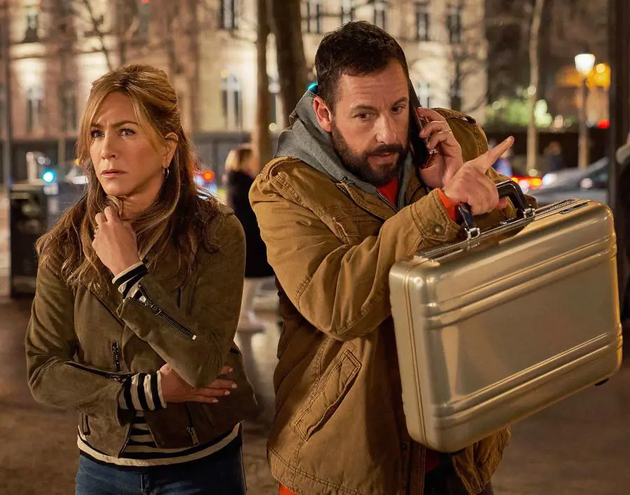 The 2019 American comedy mystery film Murder Mystery stars stars Sandler and Jennifer Aniston in the lead roles