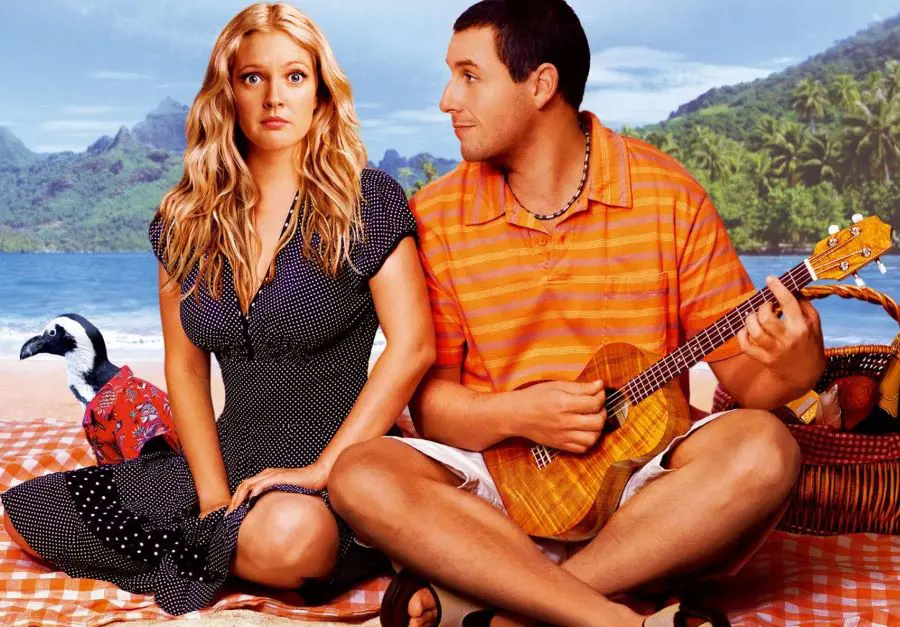 Drew Barrymore as Lucy Whitmore and Sandler as Henry in the 2004 American romantic comedy drama film 50 First Dates