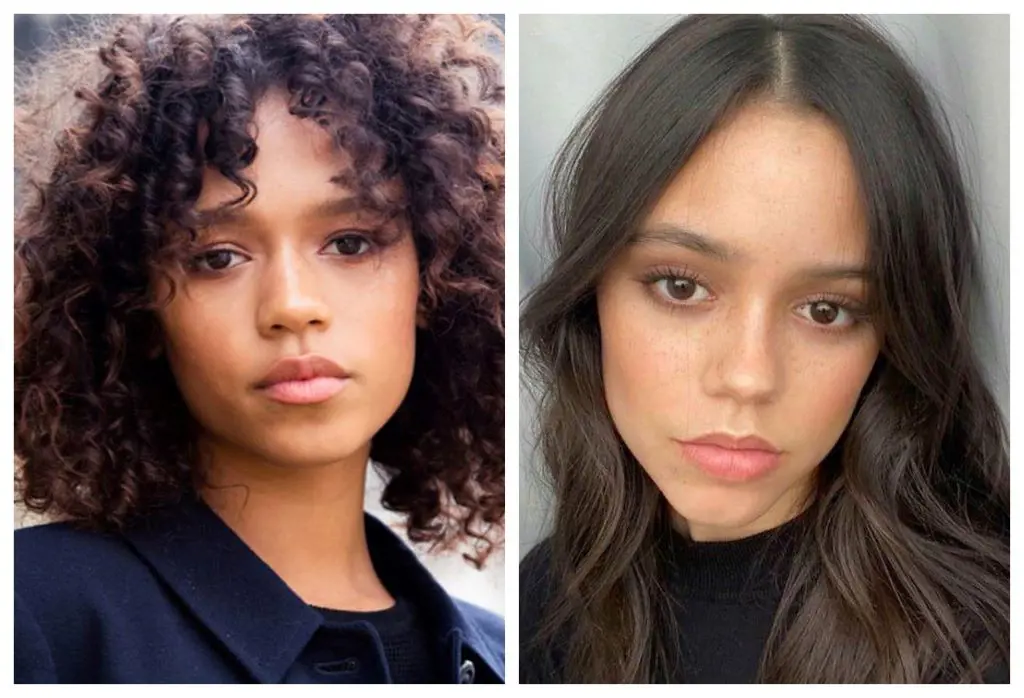 Depending on their facial structures, Jenna Ortega (right) and Taylor Russell could definitely pull off as sisters