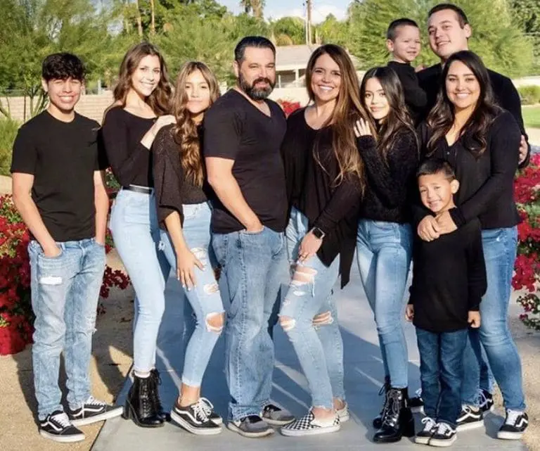 Wednesday star pictured with her parents, Natalie and Edward A. Ortega, and five siblings -Isaac, Marcus, Mariah, Mia, and Aliyah