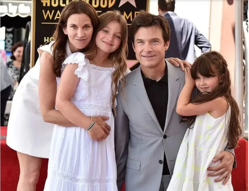 Actor Jason Bateman with his wife Amanda Anka and daughters Francesca(left) and Maple(right)