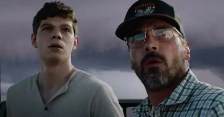 Daniel character WIlliam looking at the storm in one of the scene in the movie