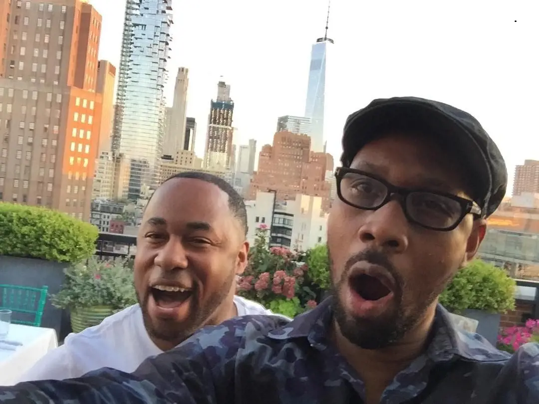 The rapper shared the picture with Terraance on August 13, 2016, at a rooftop dinner in NYC. 