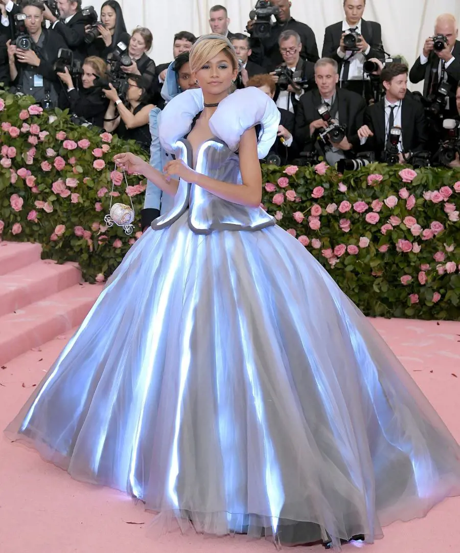 The actress in a Cinderella gown made by Tommy Hilfiger at the 2019 Met Gala 
