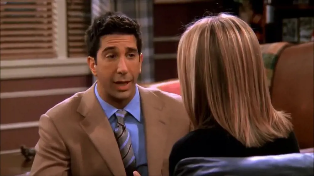 Ross telling Rachel about his childhood