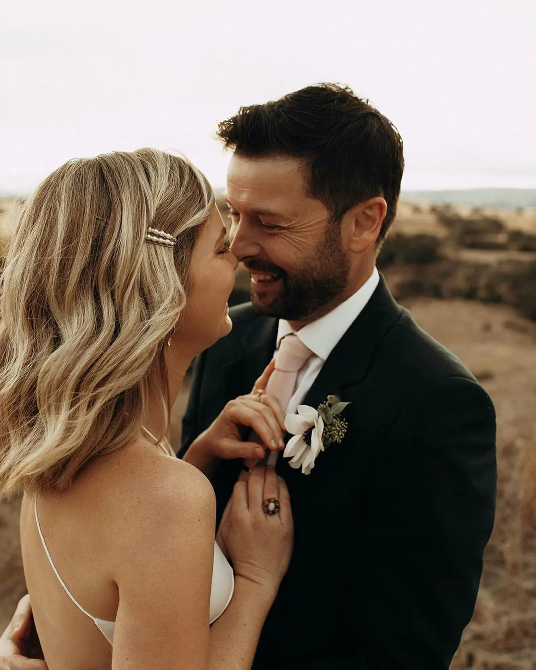 Chris shared photos from their wedding on Instagram to celebrate their first anniversary